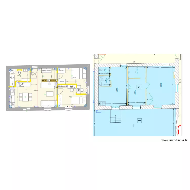 Chessy 11_. Plan de 4 Pièces et 49 m² Chessy 11_. Plan de 4 Pièces et 49 m²