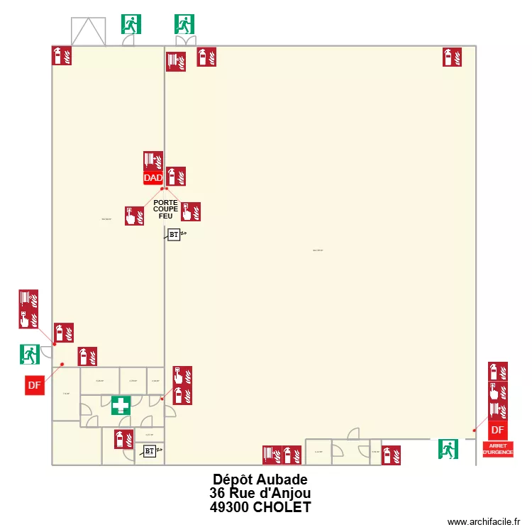 Aubade Cholet. Plan de 12 Pièces et 885 m² Aubade Cholet. Plan de 12 Pièces et 885 m²