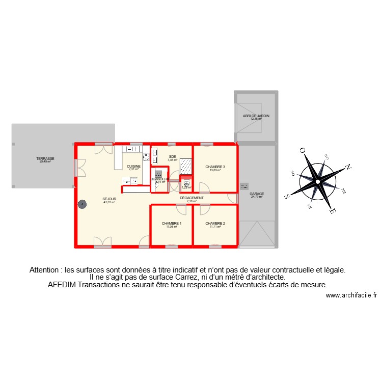 BI 29244-. Plan de 12 pièces et 170 m2