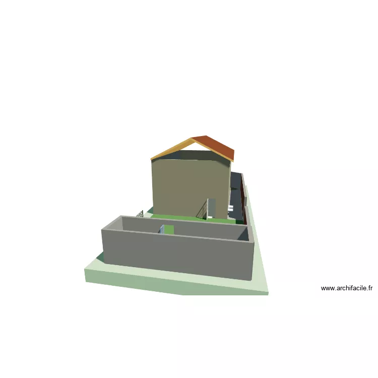 vu facade aprés clim. Plan de 2 Pièces et 107 m² vu facade aprés clim. Plan de 2 Pièces et 107 m²