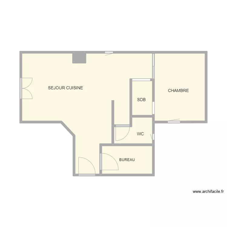 SAMITIER MONTPELLIER. Plan de 6  et 37 m²