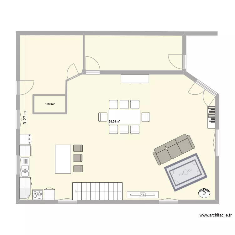 Feuillat rdc 2. Plan de 2 Pièces et 95 m² Feuillat rdc 2. Plan de 2 Pièces et 95 m²