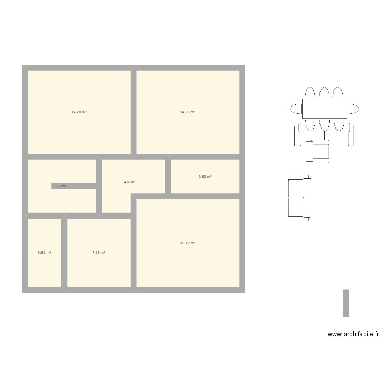 MINI VILLA TERMINUS V2024. Plan de 35 pièces et 393 m2