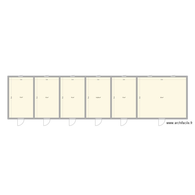RDC_modulaires. Plan de 6 pièces et 105 m2