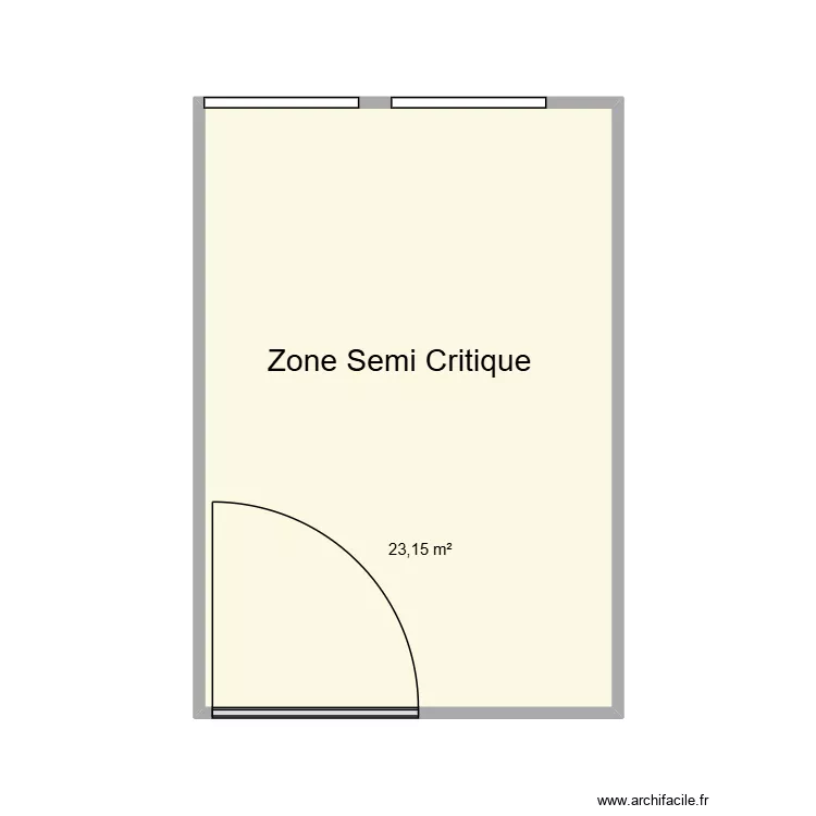 Zone Semi-Critique (17) CHU Helora Mons Kennedy. Plan de 1 pièce et 23 m²
