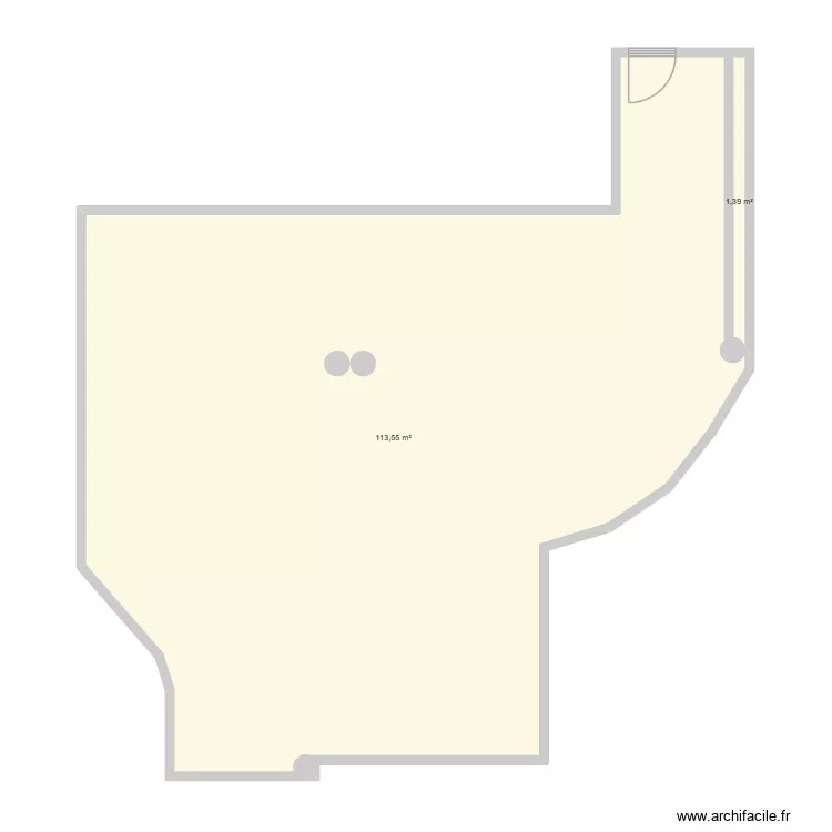 CRALEJ original. Plan de 2  et 115 m²