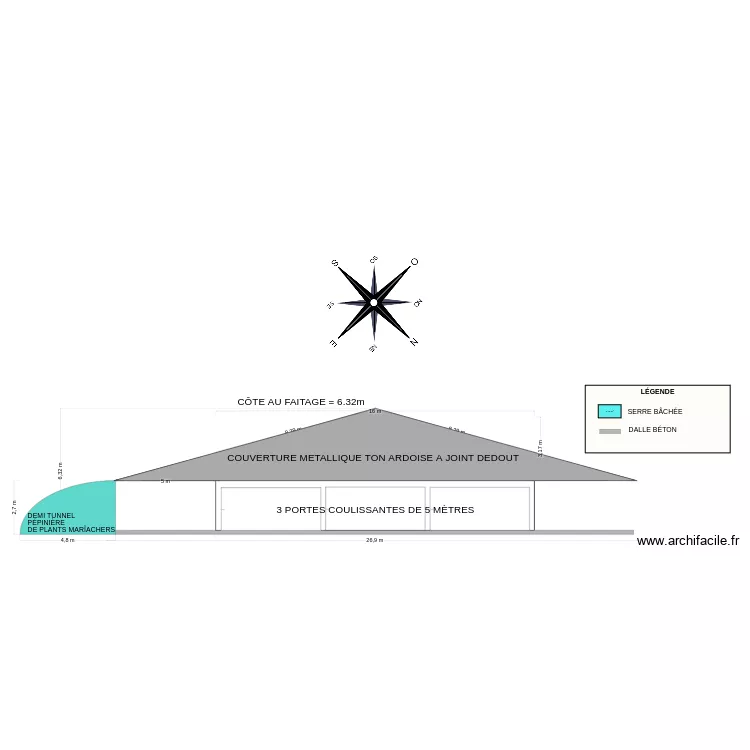 FAÇADE NORD-EST. Plan de FAÇADE NORD-EST. Plan de
