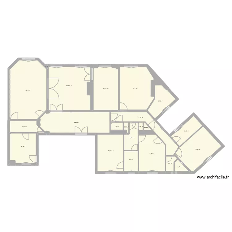 135 Raspail 5e EXISTANT sans calque. Plan de 35 et 195 m² 135 Raspail 5e EXISTANT sans calque. Plan de 35 et 195 m²
