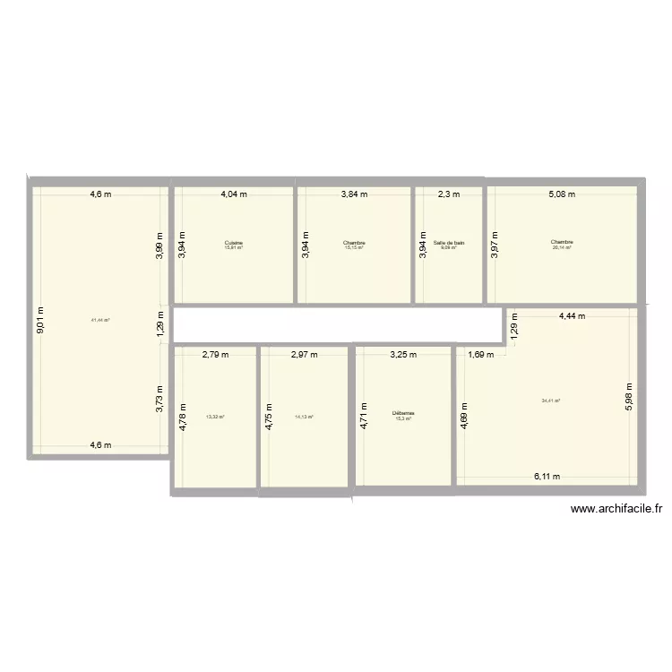 Nou3. Plan de 9 et 179 m² Nou3. Plan de 9 et 179 m²