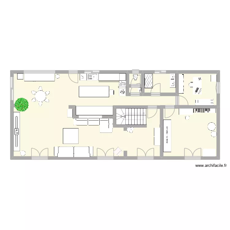 REZ DE CHAUSSEE AUGUSTIN. Plan de 6 pièces et 115 m² REZ DE CHAUSSEE AUGUSTIN. Plan de 6 pièces et 115 m²