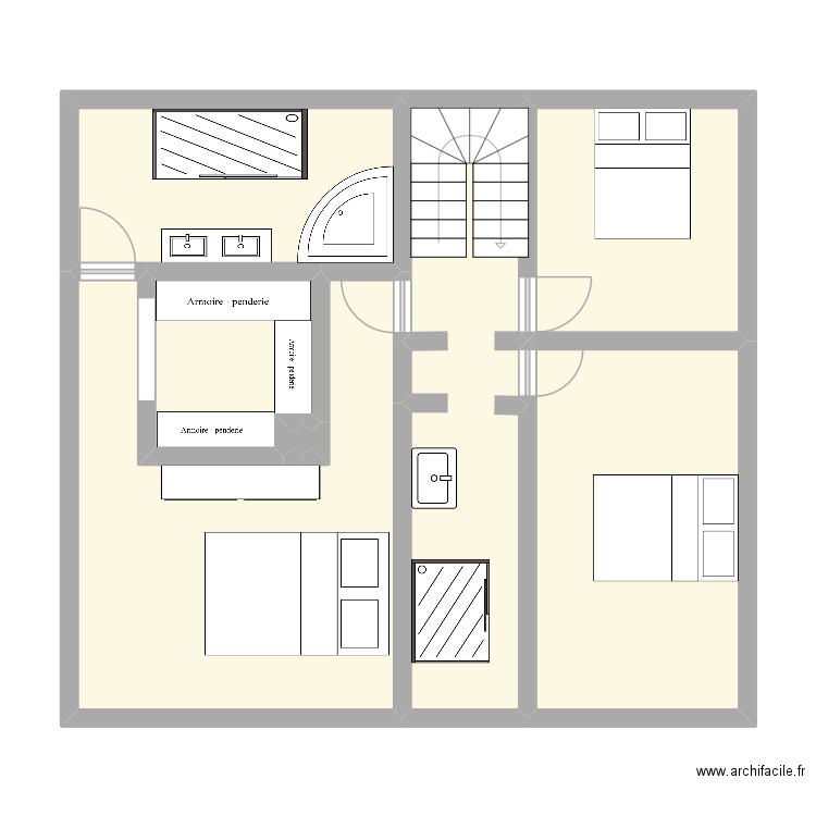jlb +1. Plan de 8 pièces et 75 m2