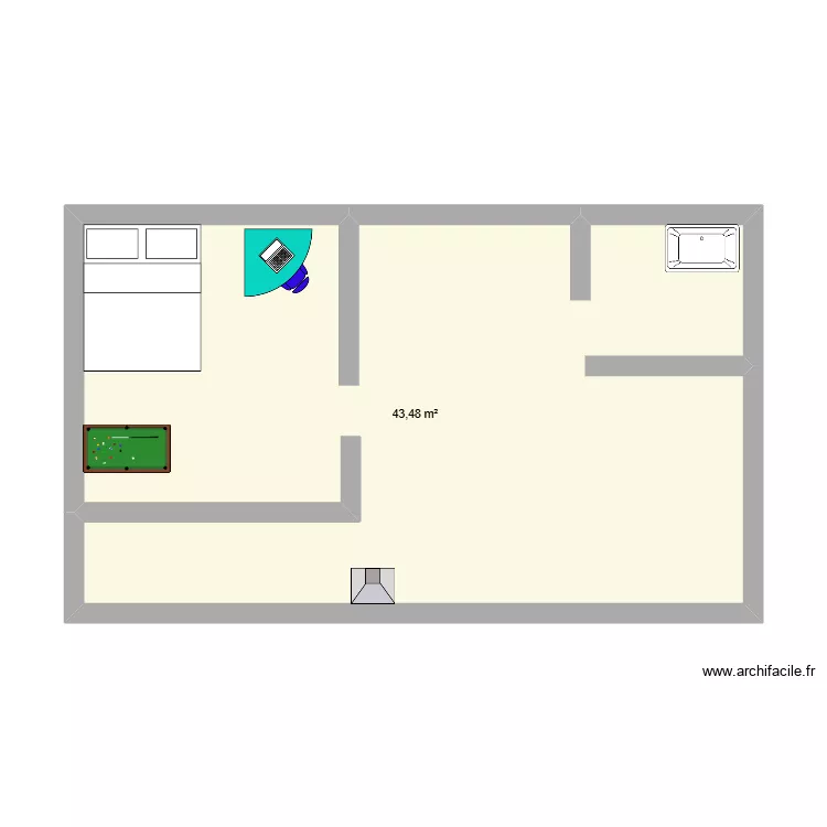 LA MAISSON. Plan de 1 et 43 m² LA MAISSON. Plan de 1 et 43 m²