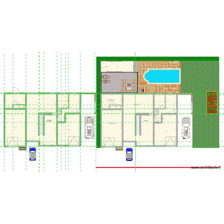 DANIEL GARAGE GRANGE . Plan de 14 pièces et 376 m2