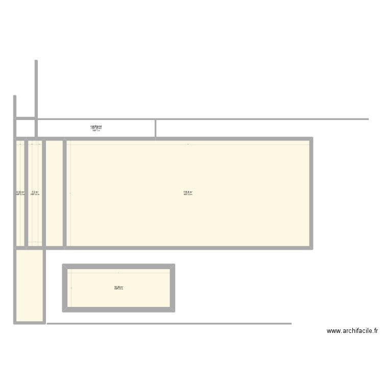 ppp. Plan de 4 pièces et 132 m2