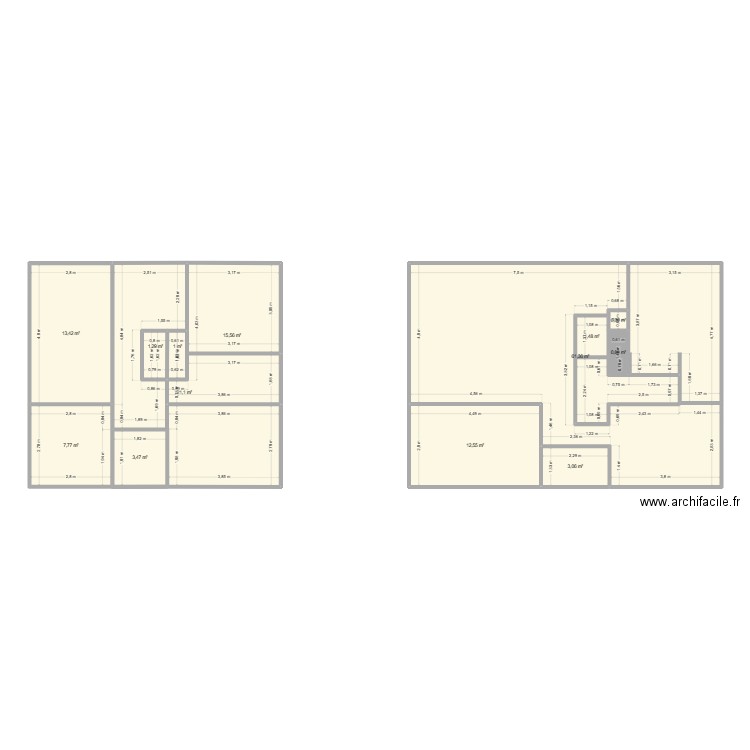 116 ramaz. Plan de 13 pièces et 143 m2