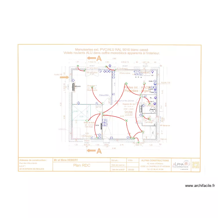 ALPHA C° 45 HEBERT. Plan de ALPHA C° 45 HEBERT. Plan de
