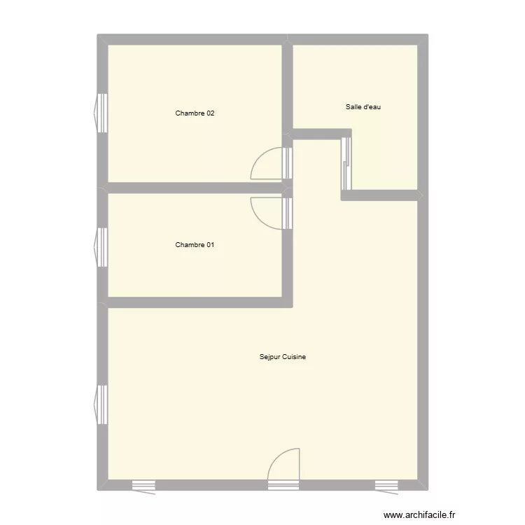 350602697. Plan de 4 pièces et 81 m²