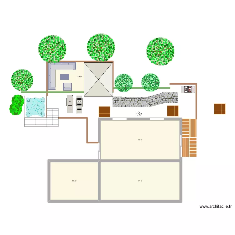 Patio Maison 1. Plan de 