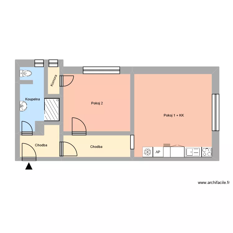 Pavelská 389, byt 7. Plan de 11 et 171 m² Pavelská 389, byt 7. Plan de 11 et 171 m²