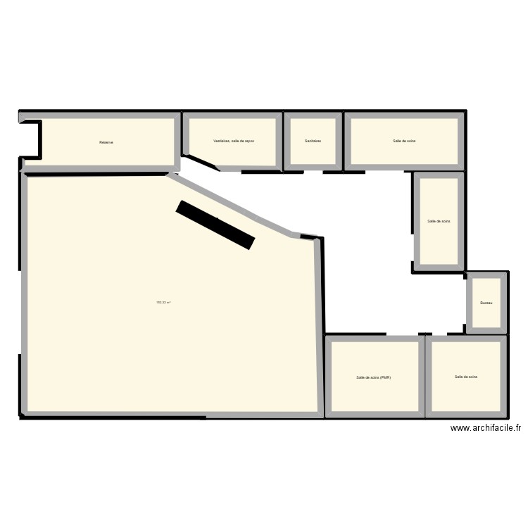 dimension yves rocher. Plan de 9 pièces et 236 m2