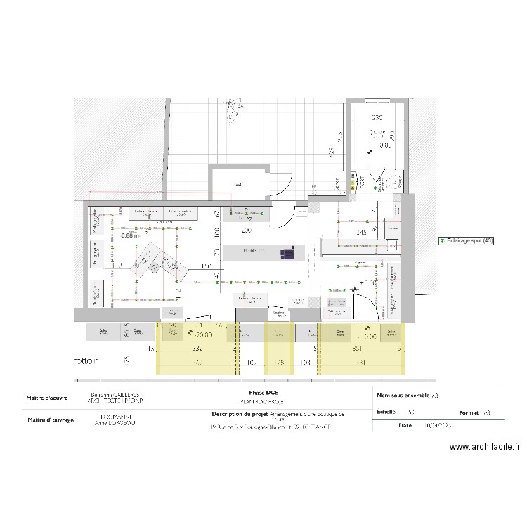 plans ecl fleuriste. Plan de 0 pièce et 0 m2