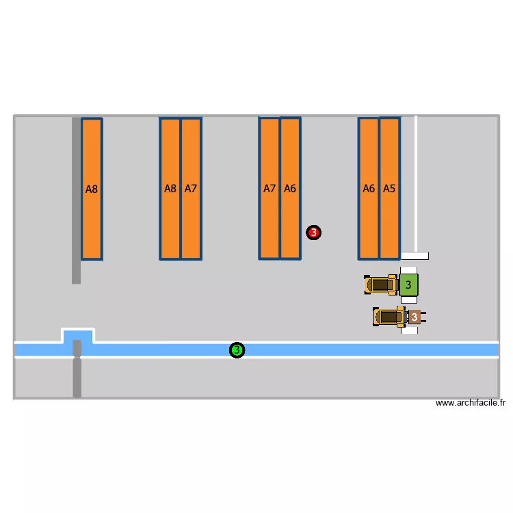POSITION ACCIDENT 3. Plan de 11  et 758 m²