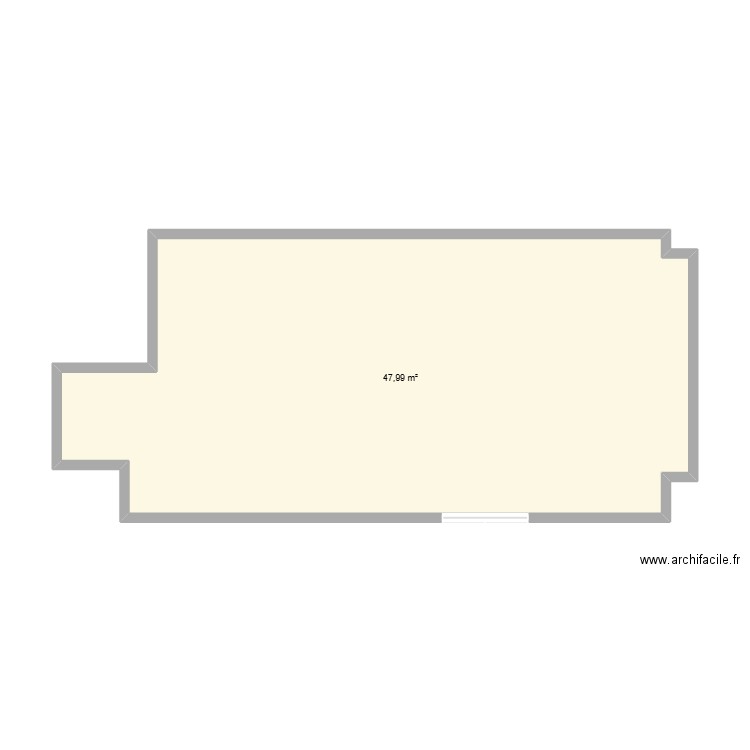 Stockage quai N. Plan de 1 pièce et 48 m2