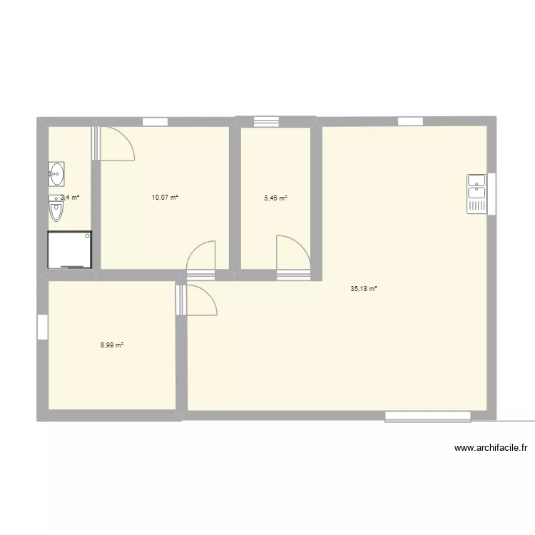 Plan f3. Plan de 5 et 63 m² Plan f3. Plan de 5 et 63 m²