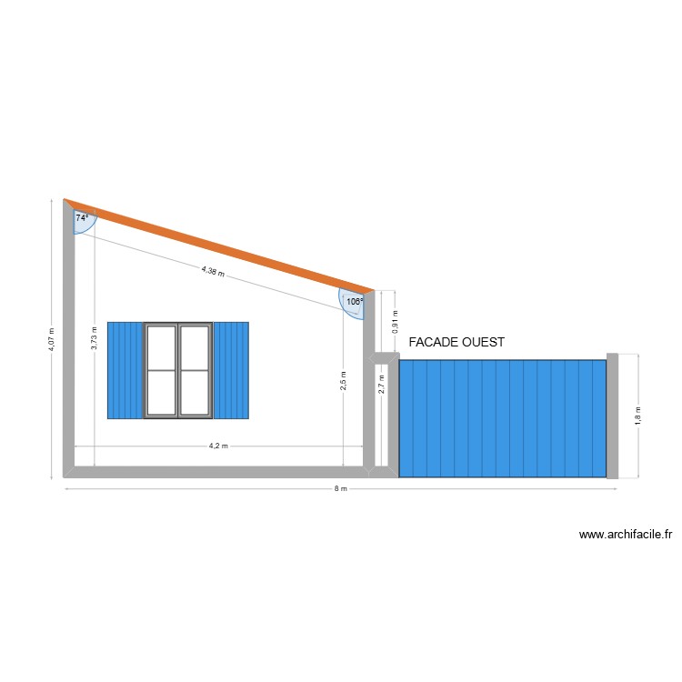 projet garage 2026 vue de la route. Plan de 0 pièce et 0 m2