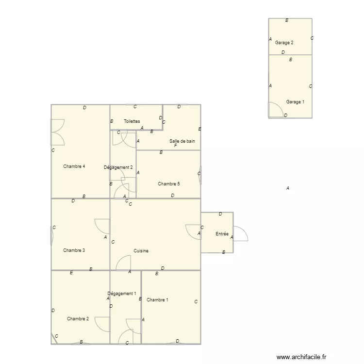 Croquis Indivision MANIEU plomb. Plan de 