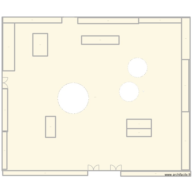magazin. Plan de 18 pièces et 2010 m2