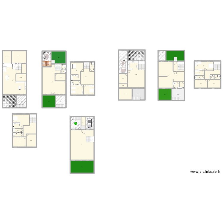 Dalia bouskoura. Plan de 54 pièces et 1407 m2