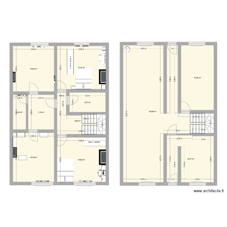 maison. Plan de 11 pièces et 178 m2