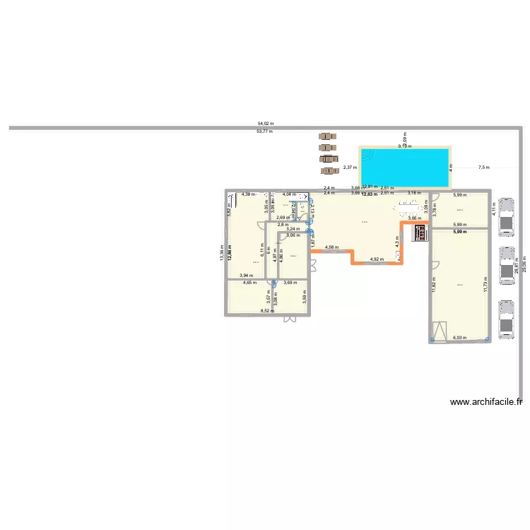 plan jalogny5. Plan de 9  et 552 m²