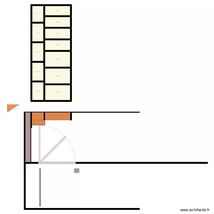 Biblioth&egrave;que. Plan de 