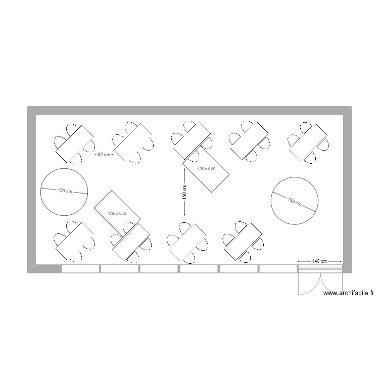 DOMAINE DE LA TOUR TABLES. Plan de 1 pièce et 47 m2