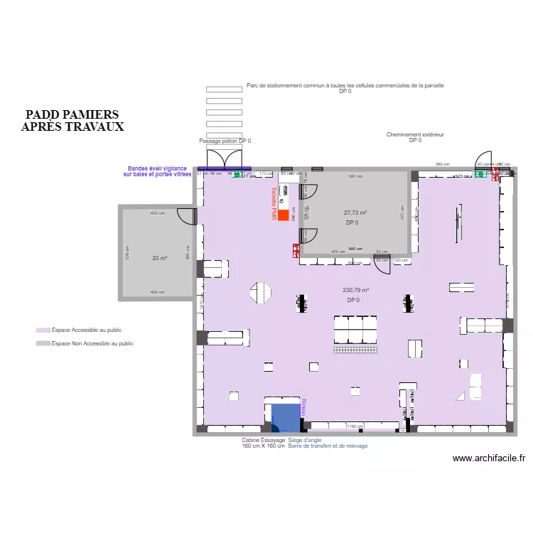 PADD PAMIERS APRES TRAVAUX. Plan de 