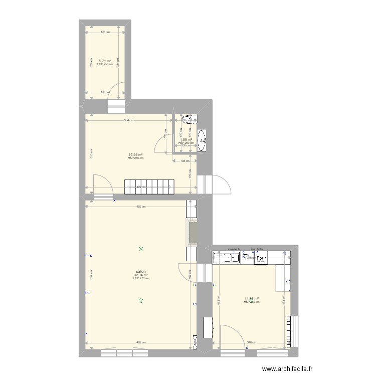 maison vanessa modificationss. Plan de 5 pièces et 70 m2