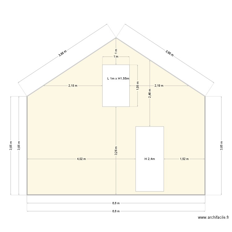 facade vue du sentier 2. Plan de 0 pièce et 0 m2