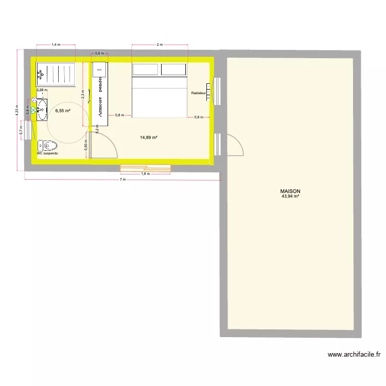 OBLIGIS ELEC. Plan de 3  et 75 m²