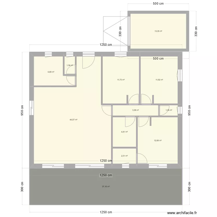 maison aiglun. Plan de 