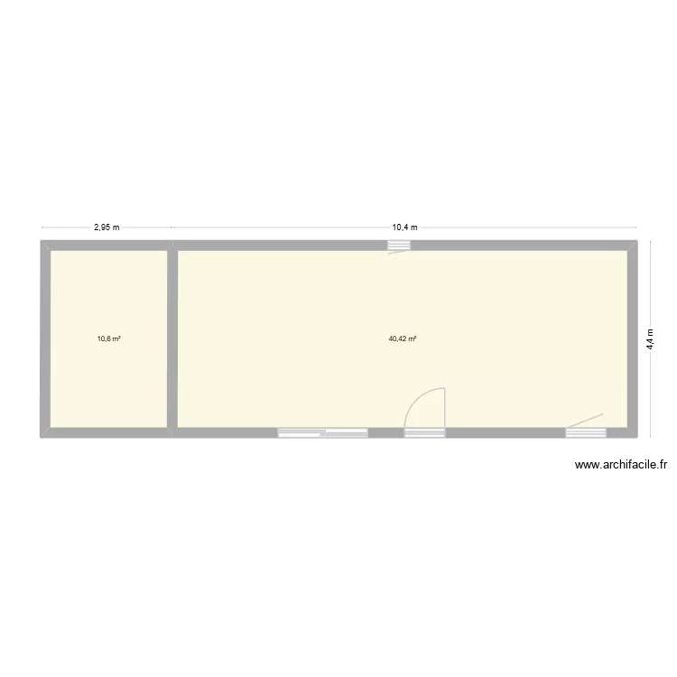 Guilbaud Pl&eacute;h&eacute;del. Plan de 2  et 51 m²