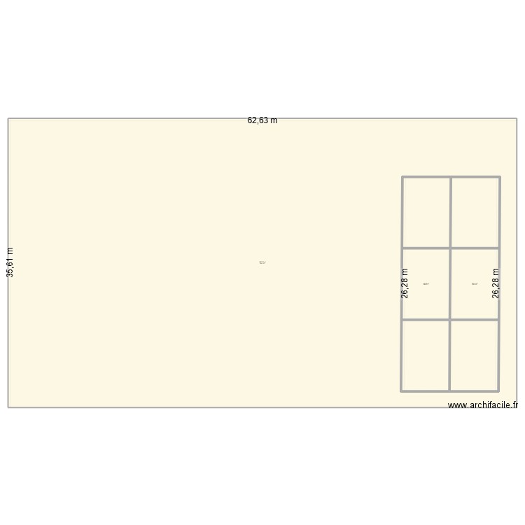 plan 2d fort de l'eau. Plan de 3 pièces et -1761 m2