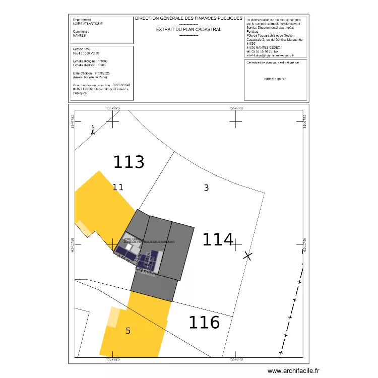 CHOLLET. Plan de 