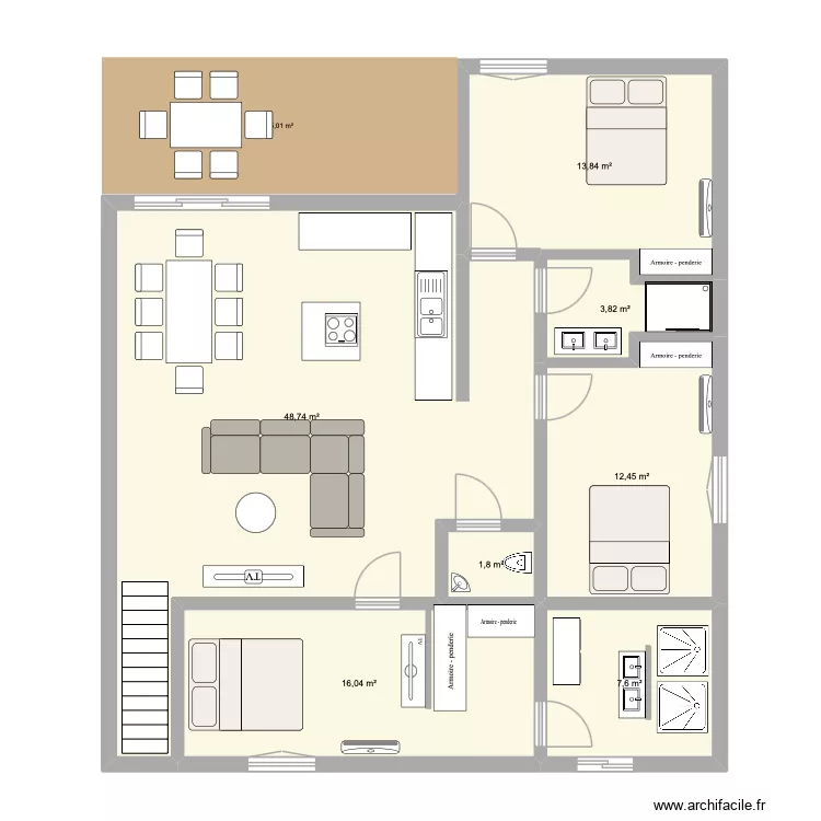 PLAN MAISON. Plan de 7  et 104 m²