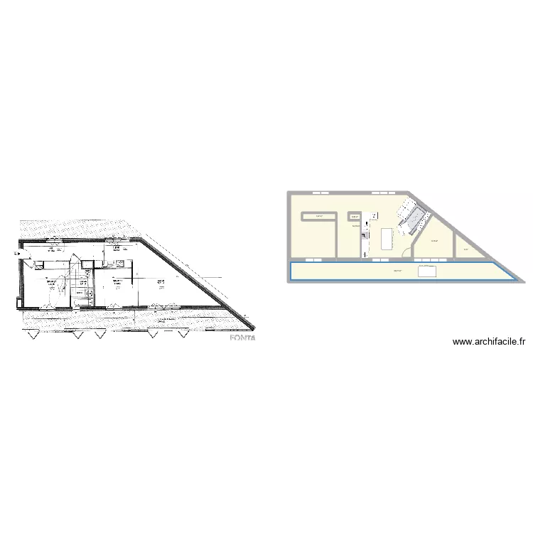 Appartement terre neuve test. Plan de 