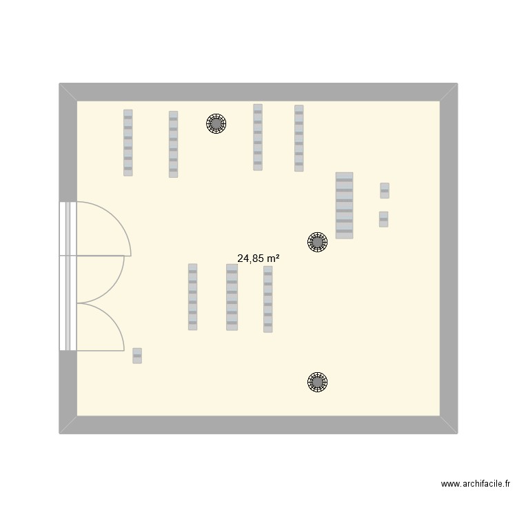 c04. Plan de 1 pièce et 25 m2
