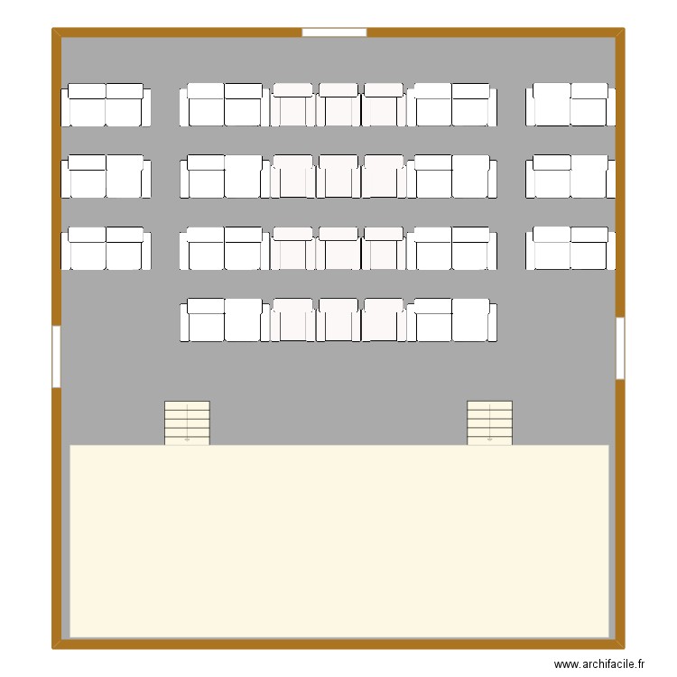 Salle de spectacle. Plan de 1 pièce et 318 m2