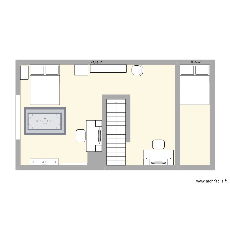 Plan de chambre. Plan de 0 pièce et 0 m2