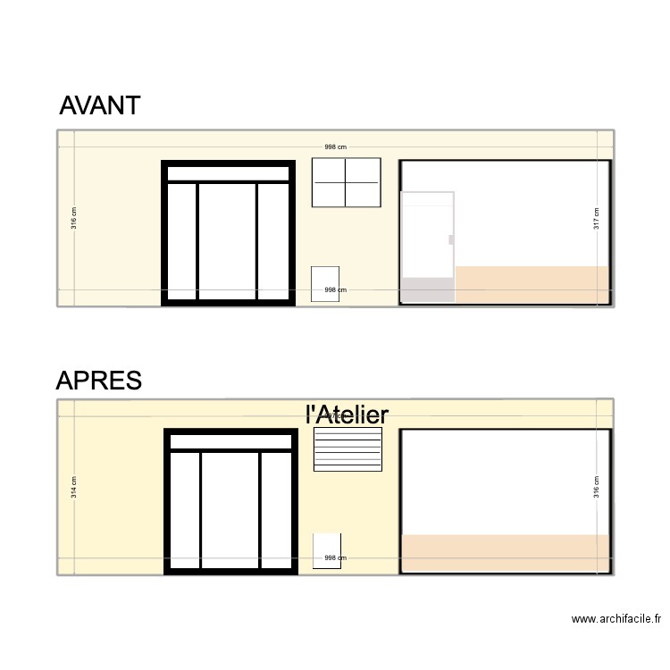 Facade l'Atelier. Plan de 0 pièce et 0 m2